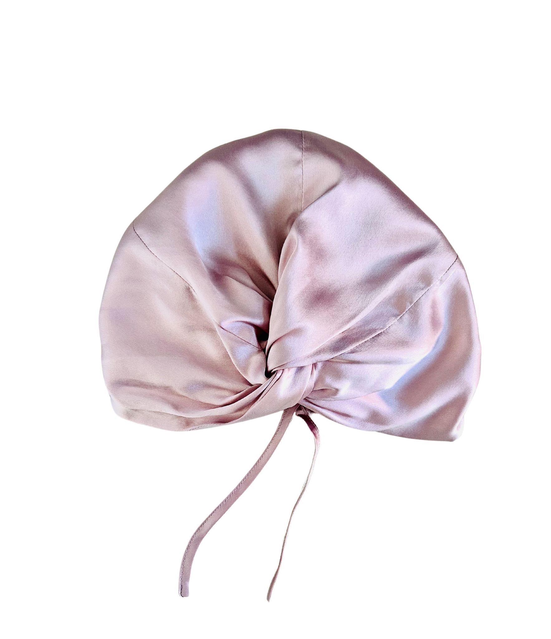 Silk Hair Turban Luxury Pure silk bonnet 100% mulberry silk hair adjustable cap Gift silk hair wrap
