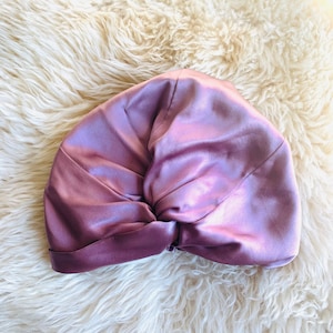 100% Mulberry Silk Caps Silk Bonnets Hair care Beauty Silk Turban Sleep Hair Caps Gifts for her Womens turban pure silk twisted image 8