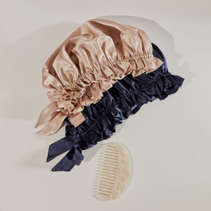 100% Mulberry Silk Caps | Silk Bonnets | Hair care | Beauty | Silk Turban - Double Layered Long Tie
