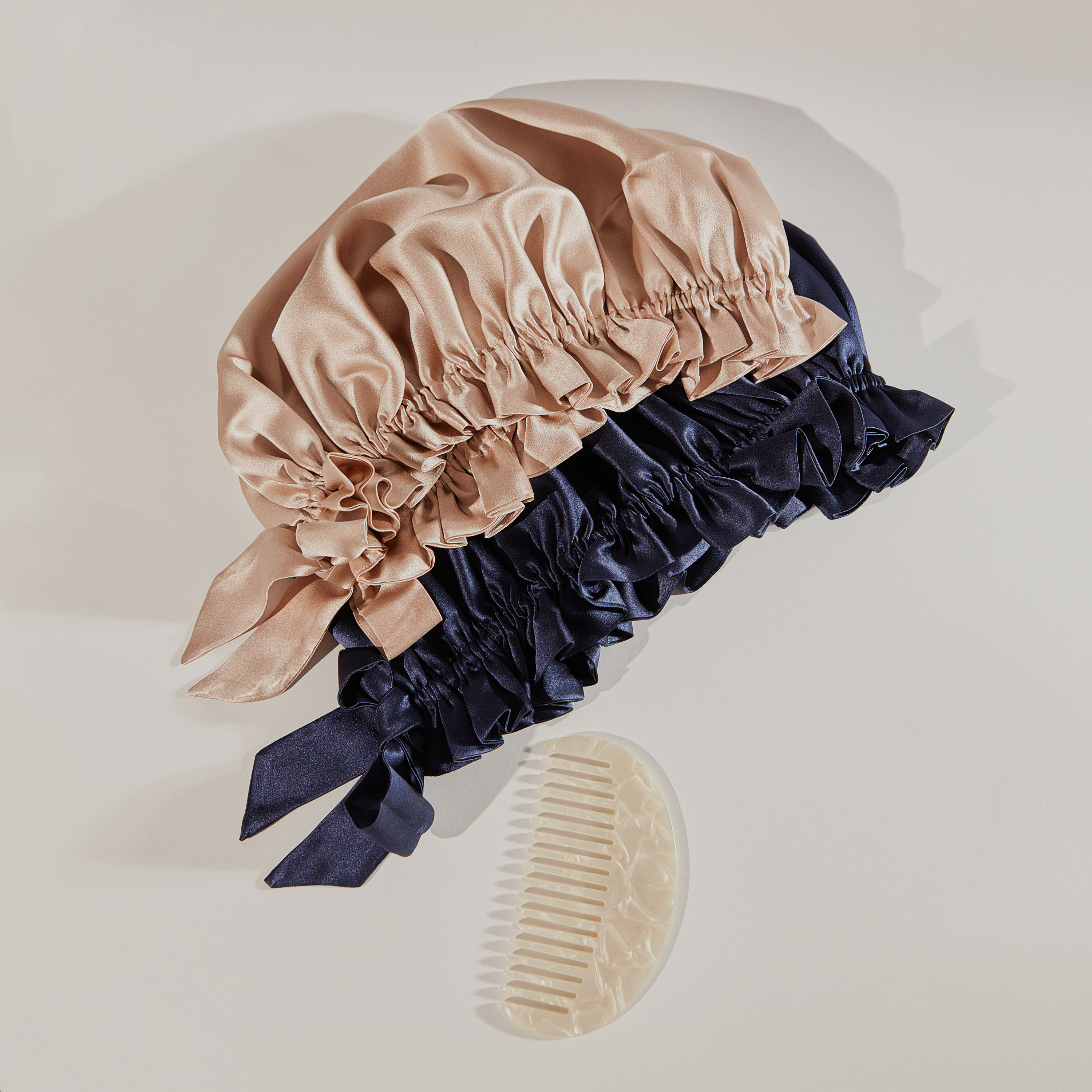 100% Mulberry Silk Caps Silk Bonnets Hair care Beauty Silk Turban - Double Layered Long Tie