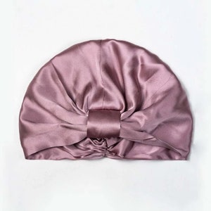 100% Mulberry Silk Caps | Silk Bonnets | Hair care | Beauty | Silk Turban- Sleep Hair Caps- Gifts for her- Womens turban pure silk bow style