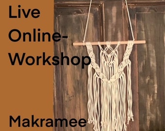 Live-Online Workshop Makramee Wallhanger inkl. Material (Versand per Post)
