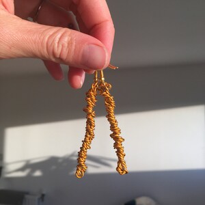 Twisted Drop Copper Wire Hook Earrings