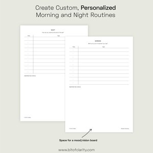 Daily Routine & Ritual Planner Printable Pack, A4 and Letter, Morning ...