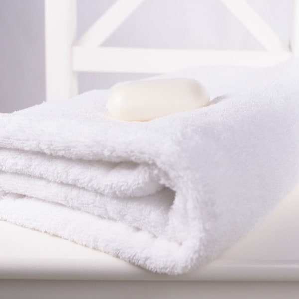 50 cm x 160 cm frottee fabric cotton white for bath robe bathware