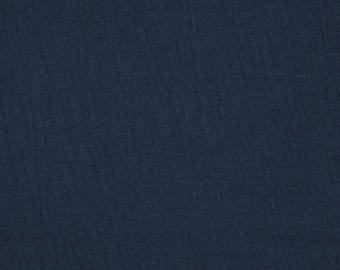 50 cm Double Gaze Musselin Bleu Marine Coton Tissu Coton Tissu Au Mètre