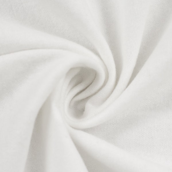 1 Meter Molton 180 Uni weiß Baumwolle Polyester Meterware 150 cm Breit Wäsche bei 95 Grad Stoff