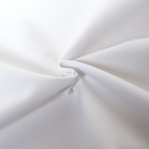 1 meter Batist Uni white cotton by the metre fabric 150 cm wide laundry at 60 degree fabric