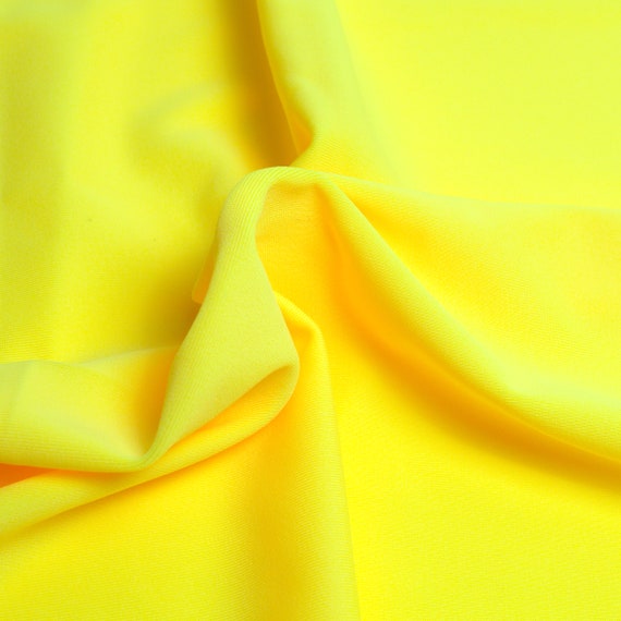 50 cm swimsuit fabric yellow matt elastic fabric with lots of elastane  dance fabric for dance sports swimwear