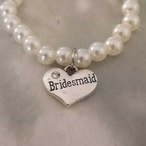 Flower Girl Bracelet, Pearl Bracelet, Bridesmaids Bracelet, Flower girl gift, Bridal Jewelry, Wedding Accessories
