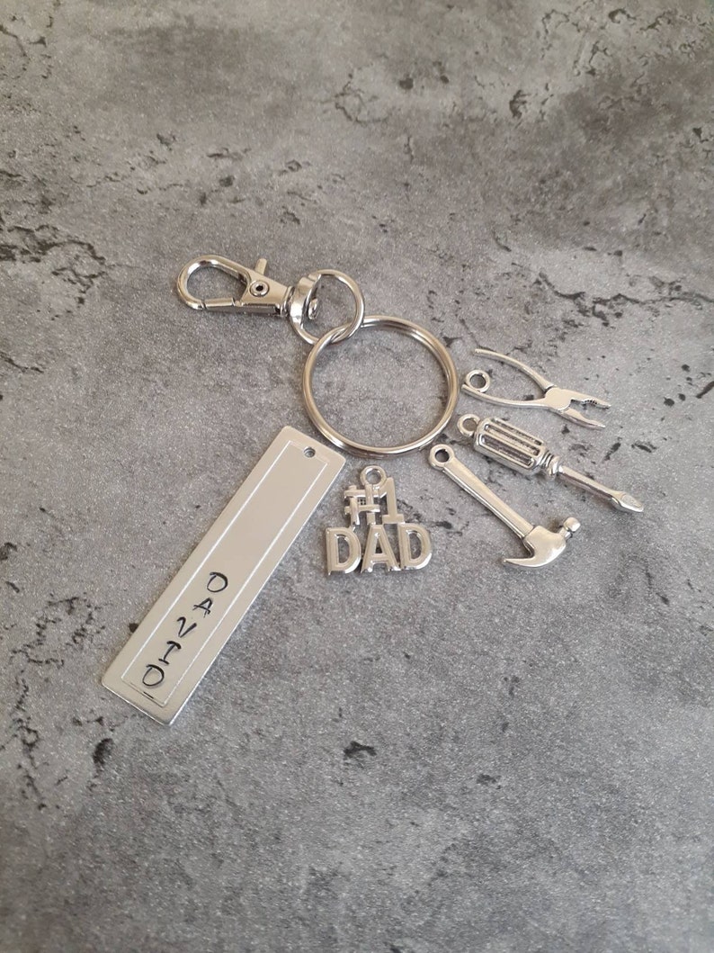 Fathers Keychain 1 Dad Tool KeyChain Fathers day Gift Etsy