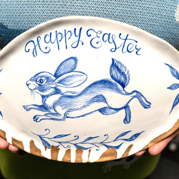Easter Ceramic Dessert Plates Etsy