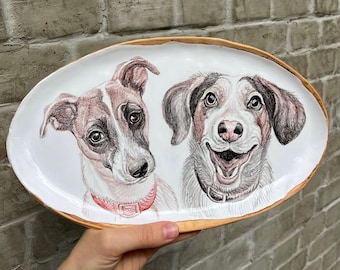 Personalized Hunting Dog Plate, Custom Bird Dog Portrait, Gun Dog Memorial Art, Hunting Lodge Decor, Gift for Hunter