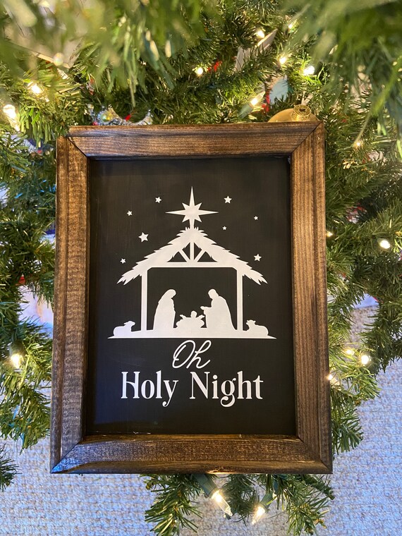 8x10 Nativity Farmhouse Sign Christmas Rustic Decor Farmhouse | Etsy