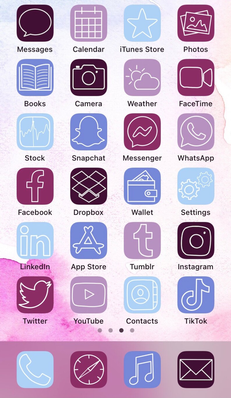 Shortcuts Icons Png Ios14 App Icons Bundle App Icon Pack App Covers Aesthetic Ios14 Iphone App Icons 50 Blue Purple Magenta App Icons Digital Art Collectibles Delage Com Br