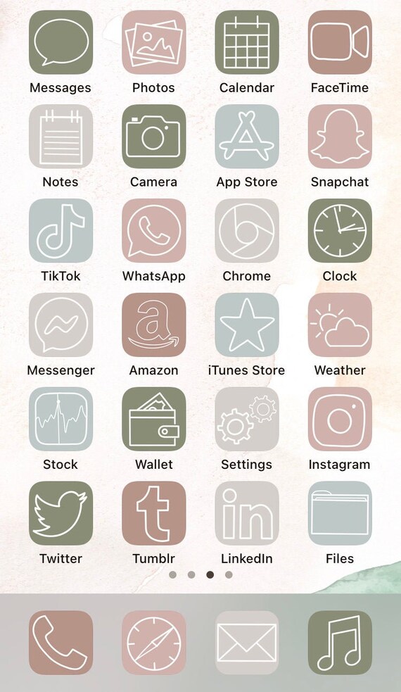 Aesthetic Ios14 Iphone App Icons 50 Neutral Tones Pink Khaki Etsy Aesthetic Ios14 Iphone App Icons 50 Neutral Tones Pink Khaki Etsy