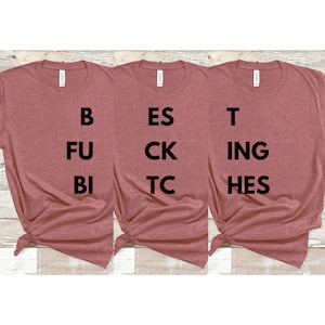 Womens Best Fucking Bitches Shirt | 1st Matching Friends Girls T-Shirt Womens Best Fucking Bitches Shirt | 1st Matching Friends Girls T-Shirt