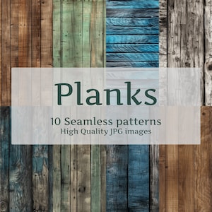 Wooden planks, realistic, seamless pattern, high-resolution digital image, Instant download