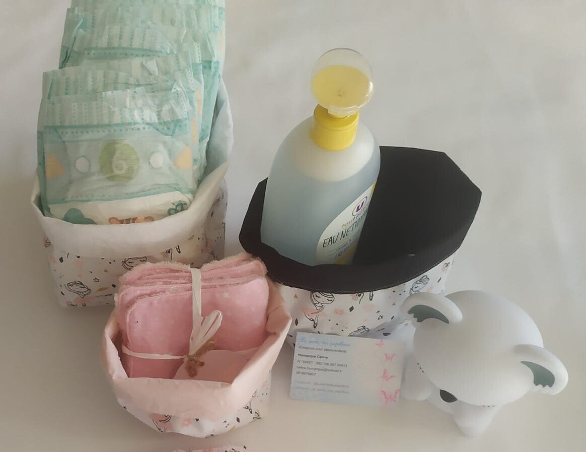 Paniers en Tissus Danseuses Étoiles et Lingettes Éponge de Bambou