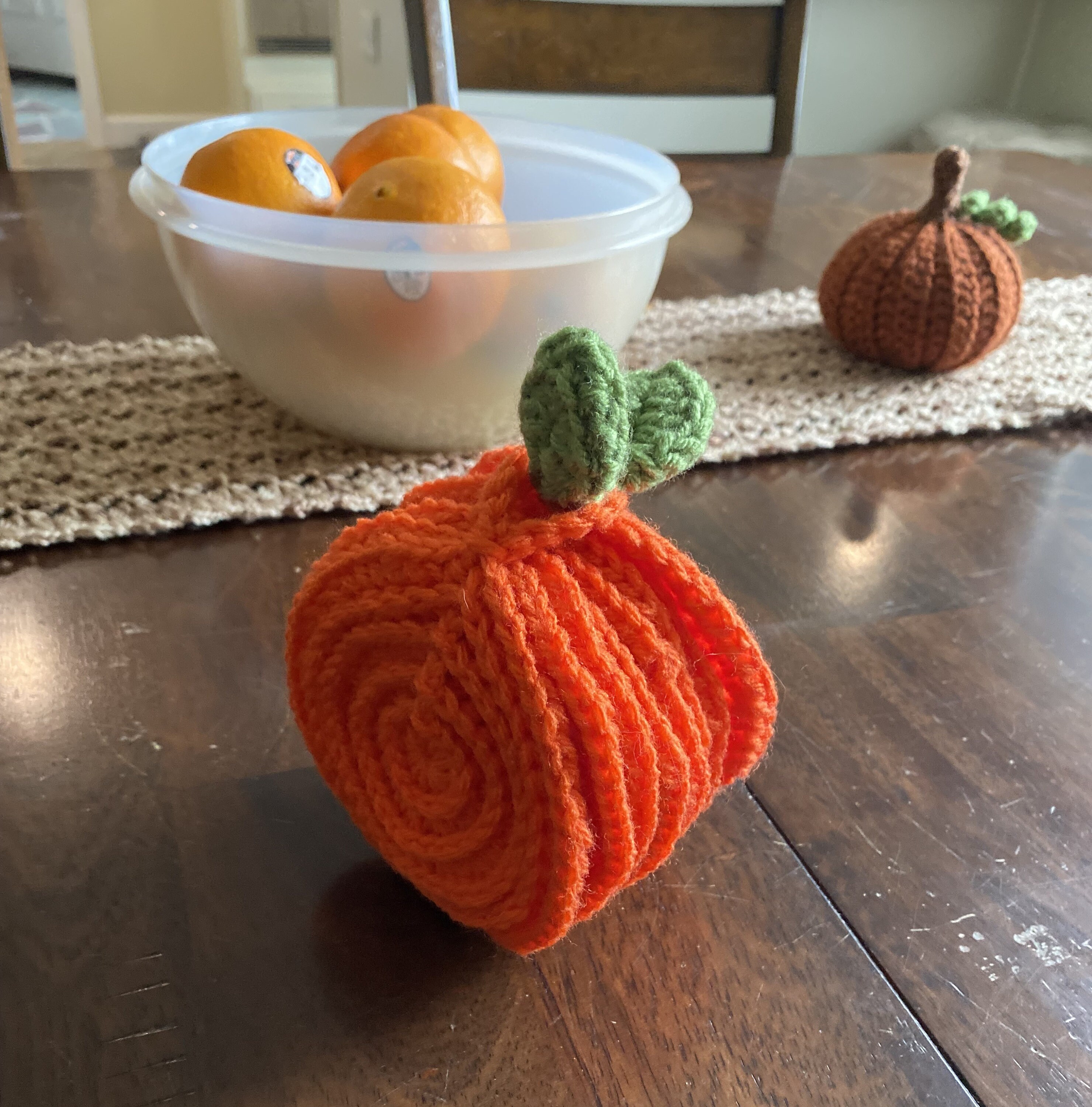 Crochet Orange Coaster Pattern - 6 Coaster Fruit Set - PDF