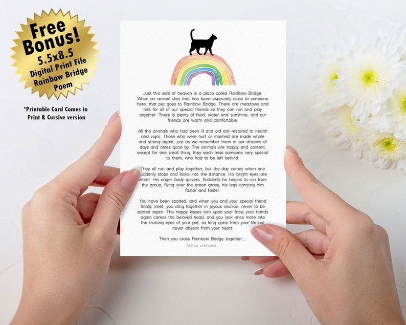 DIY Personalized Gray /& White Tuxedo Cat Cat Lover Print Editable Template Corjl Cat Memorial Art INSTANT DOWNLOAD Cat Loss Gift