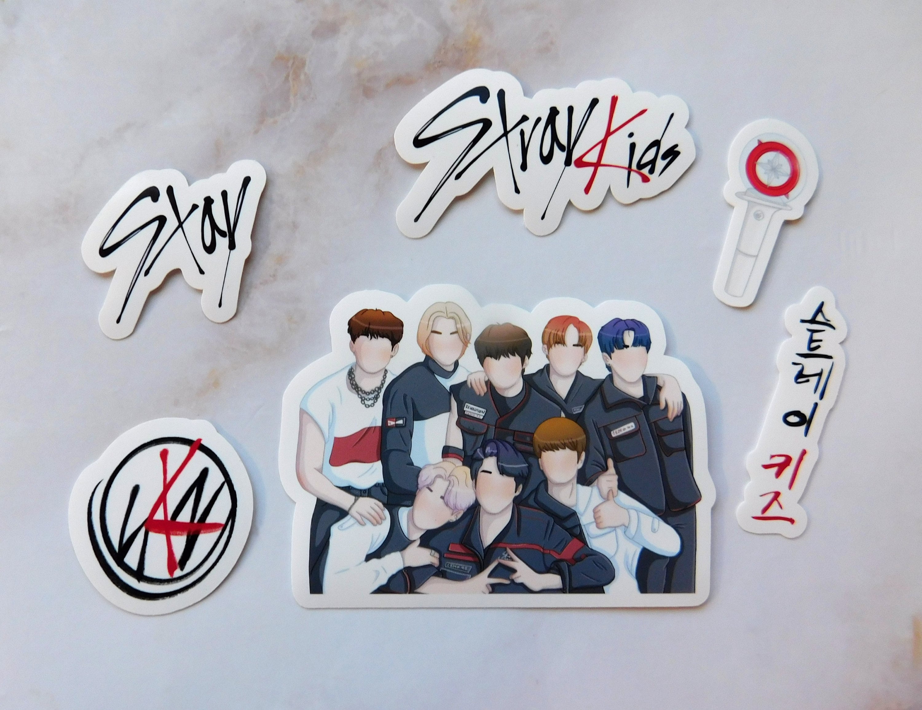 6pc stray kids kpop sticker pack etsy