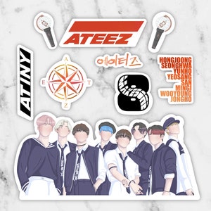 9pcs Ateez Kpop Sticker Pack