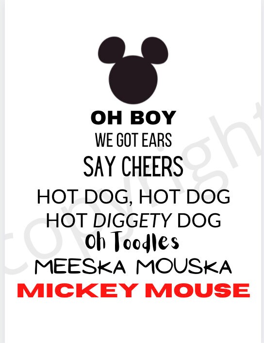 MICKEY MOUSE CLUBHOUSE Wall Art for Bedroom Nursery Etsy