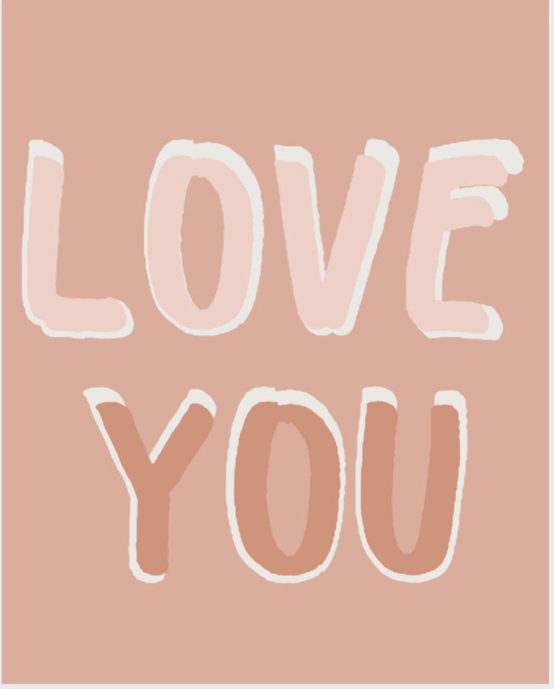 Love You Mean It Set Of 2 DIGITAL Boho Prints Etsy