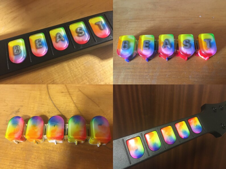 Highly Customizable Guitar Hero/ Clone Hero Fret Buttons Etsy
