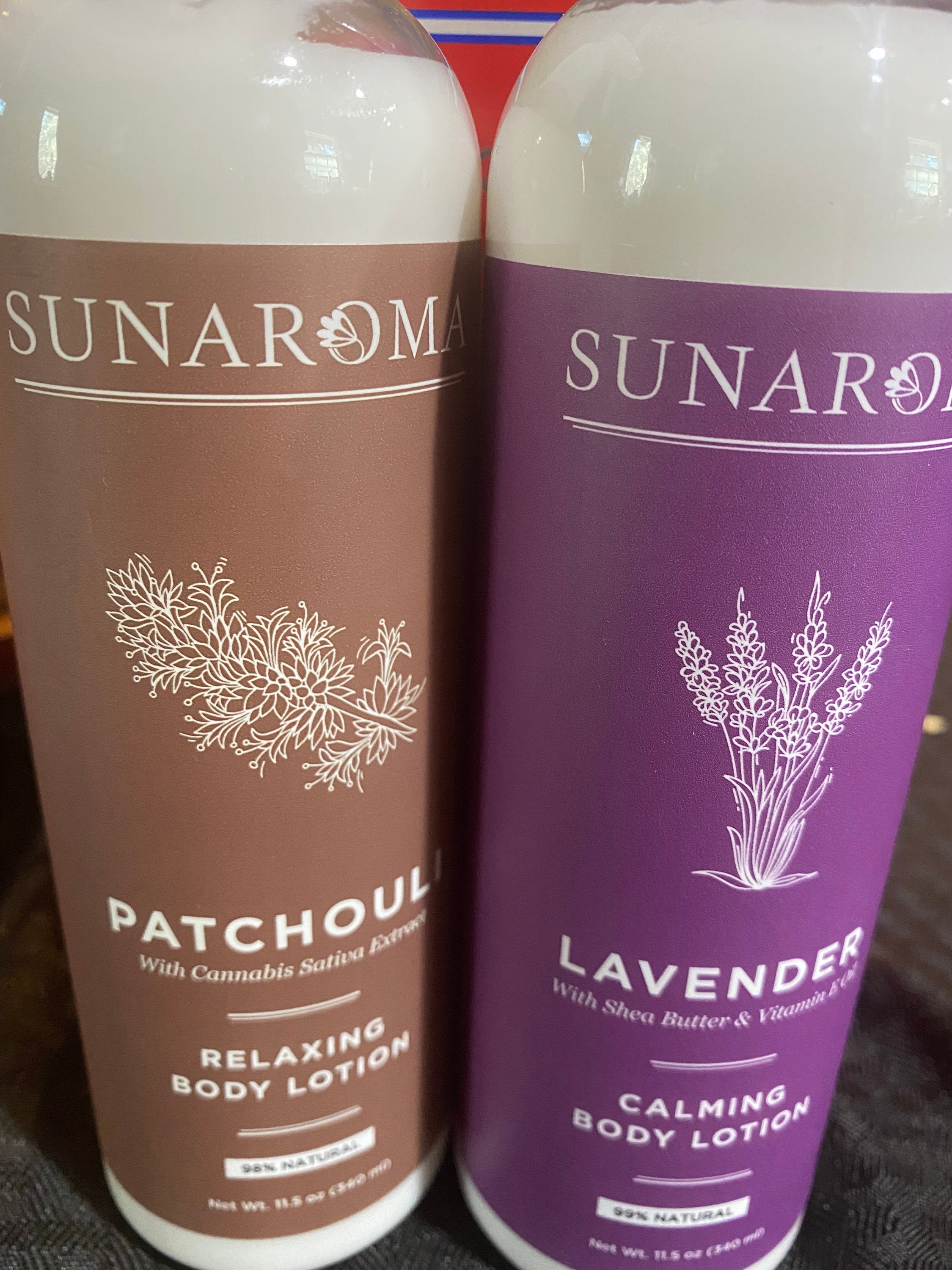 Sunaroma Body Lotion Lavender or Patchouli. Calming Body Etsy UK