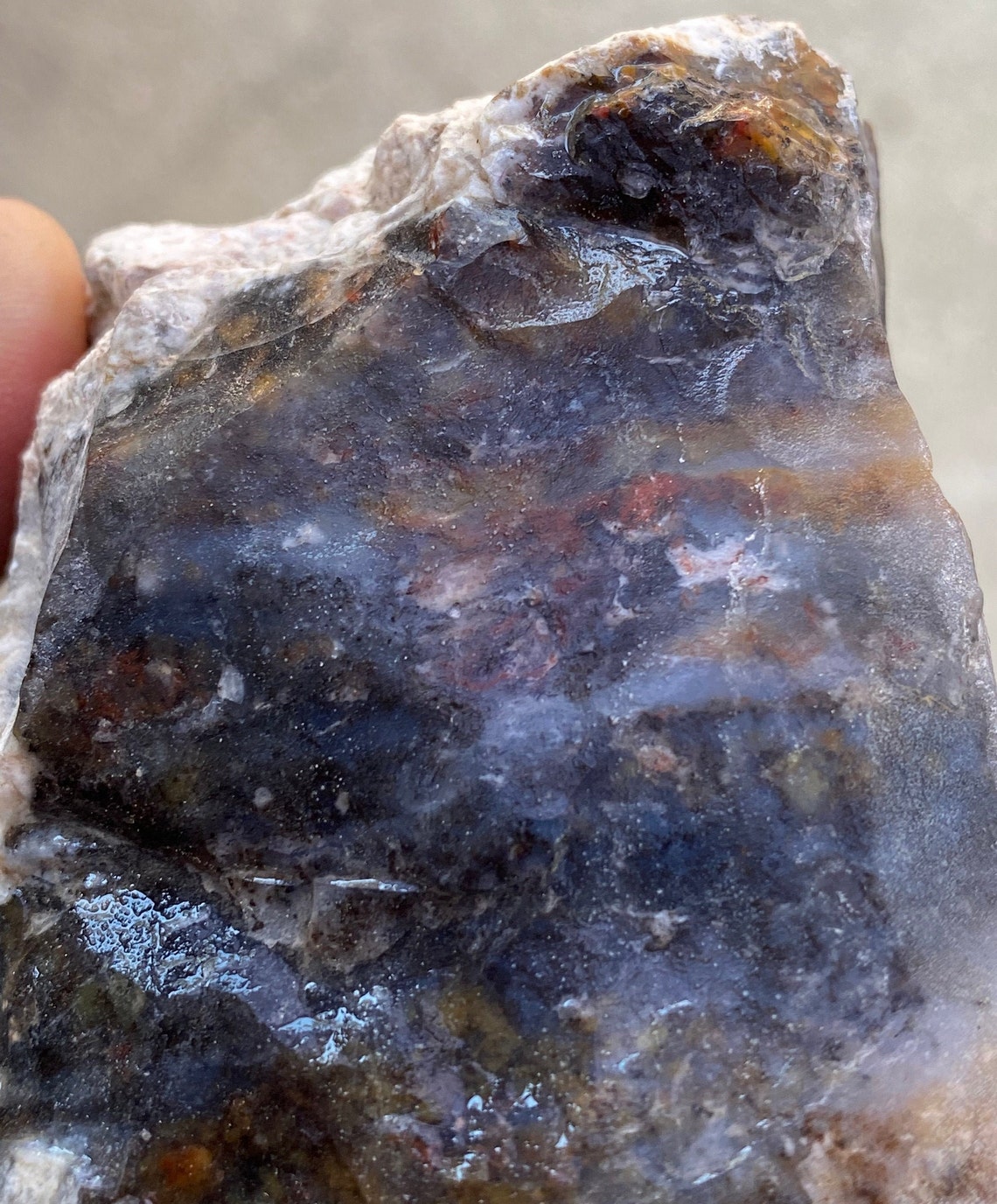 Raw Dendritic Agate Stone/ Large Raw Chalcedony Crystal. Plume Etsy UK