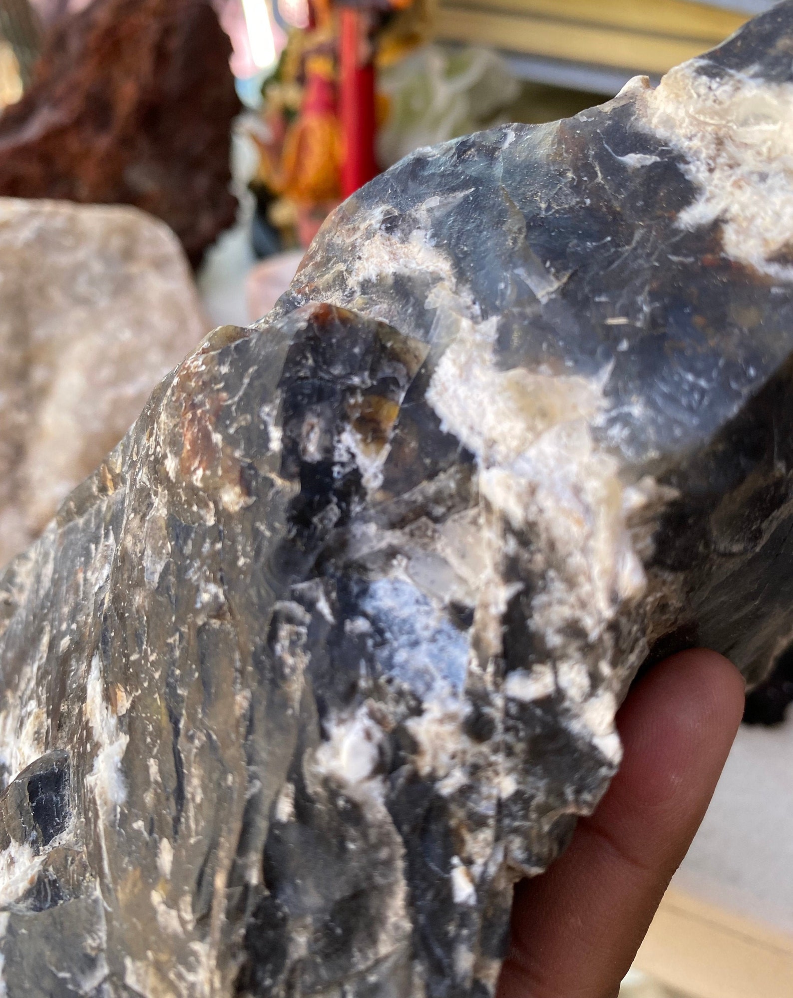 Raw Dendritic Agate Stone/ Large Raw Chalcedony Crystal. Plume Etsy UK