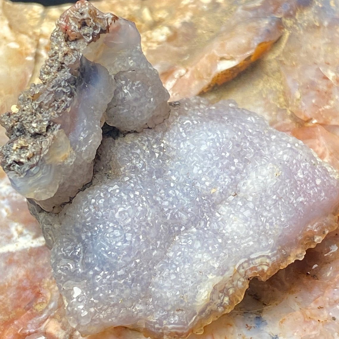 Sparkling Druzy Quartz Specimen. Botryoidal Chalcedony Druzy Etsy