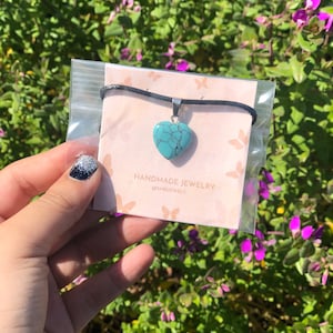 Turquoise heart pendant necklace