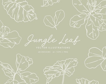 Tropical Leaf Vector Illustrations | Clipart | SVG | PNG