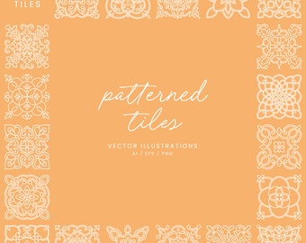 Patterned Tiles Vector Illustrations | Clipart | SVG | PNG