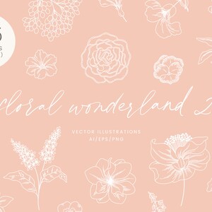 Floral Wonderland Vector Illustrations | Clipart | SVG | PNG
