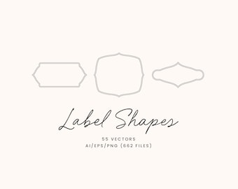 Label Shapes Clipart | Labels Illustrations | Borders SVG | Frames PNG