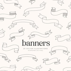 Ribbon Banners Clipart | Ribbons Illustrations | Banner SVG