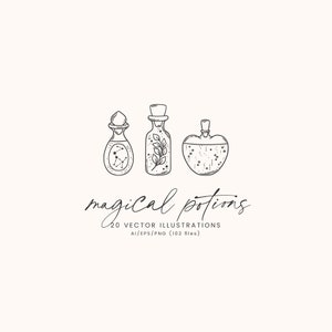 Magical Clipart | Magic Illustrations | Magic Potion Clipart | Celestial Clipart | Magic Vector