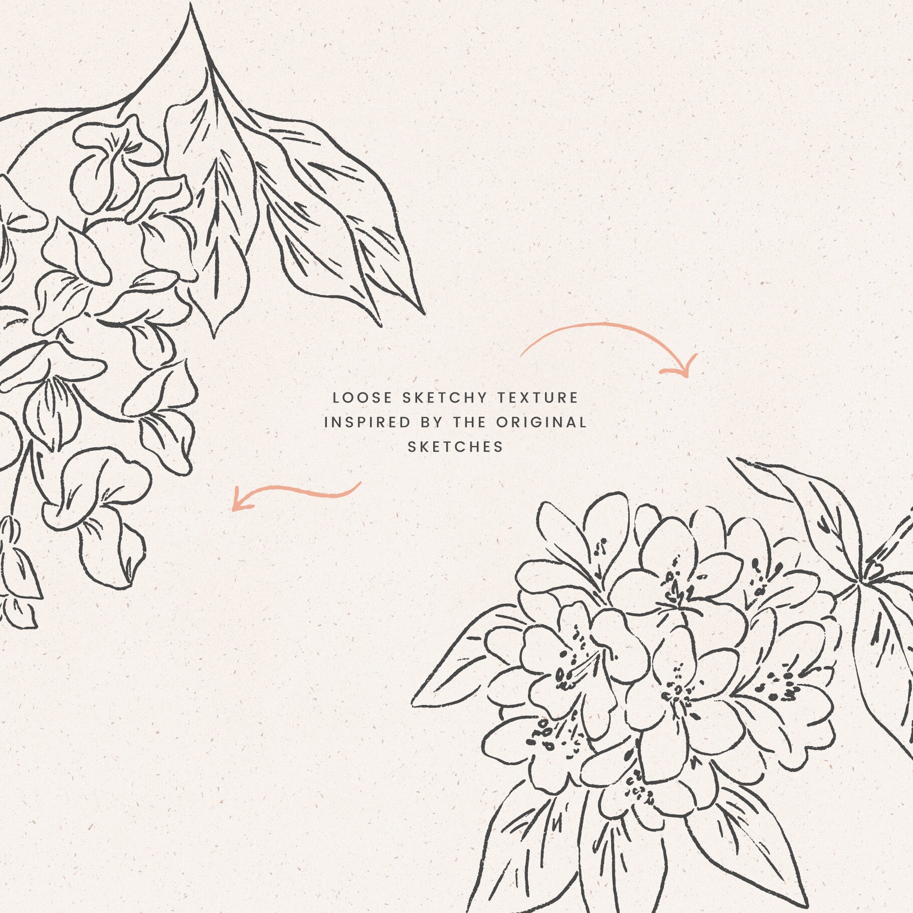 Floral Sketchbook Vector Illustrations Clipart SVG PNG Etsy UK