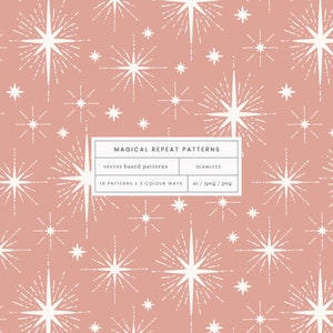 Magical Mystical Seamless Repeat Patterns | Vector | PNG | Digital Papers