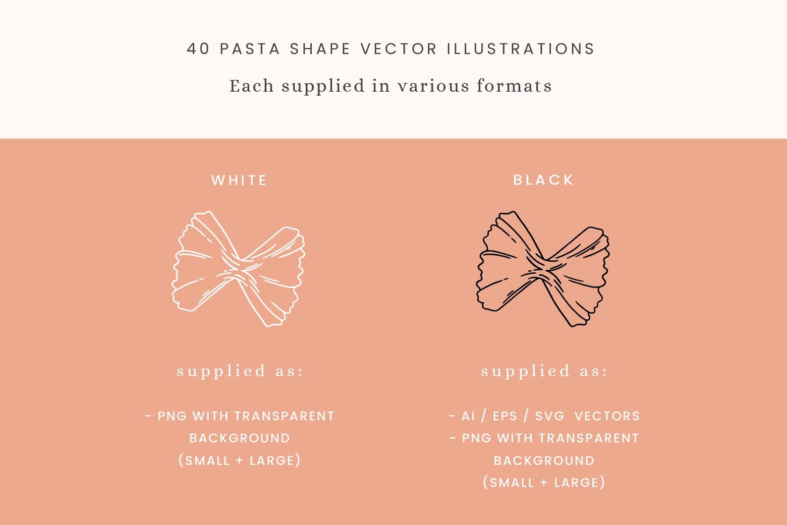 Basic Pasta Svg Pasta Shapes Clipart | Italian Food Vector Illustrations | Pasta SVG - Etsy