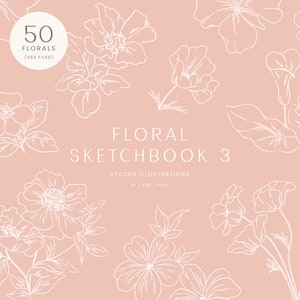 Floral Clipart | Flower Vector Illustrations  | SVG | PNG