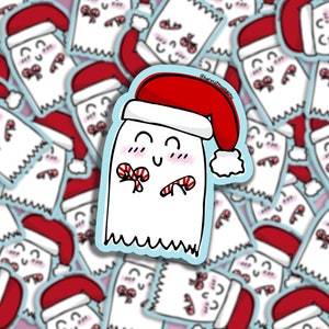 Adorable Holiday Ghost Sticker, Holiday Sticker Pack image 1