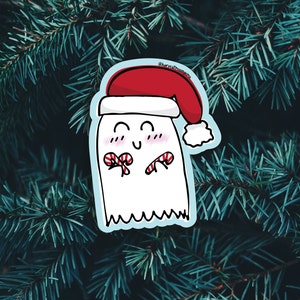 Adorable Holiday Ghost Sticker, Holiday Sticker Pack image 2