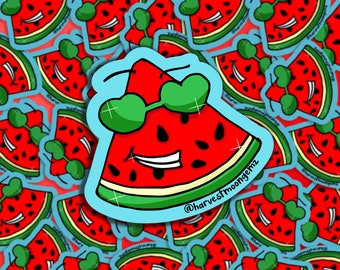 Watermelon Sugar, Summer Fruit Salad, Matte Vinyl Sticker