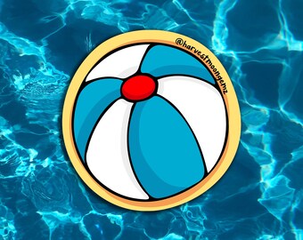 Beach Ball Sticker, Summer Sticker Pack
