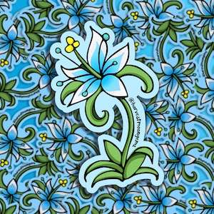 Breath of the Wild, Silent Princess Flower, Matte Vinyl Sticker
